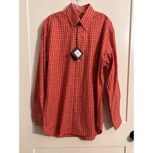 Scott Barber Button Up Shirt Sz M Style 18023 Red Check Plaid Lumber Jack NWT